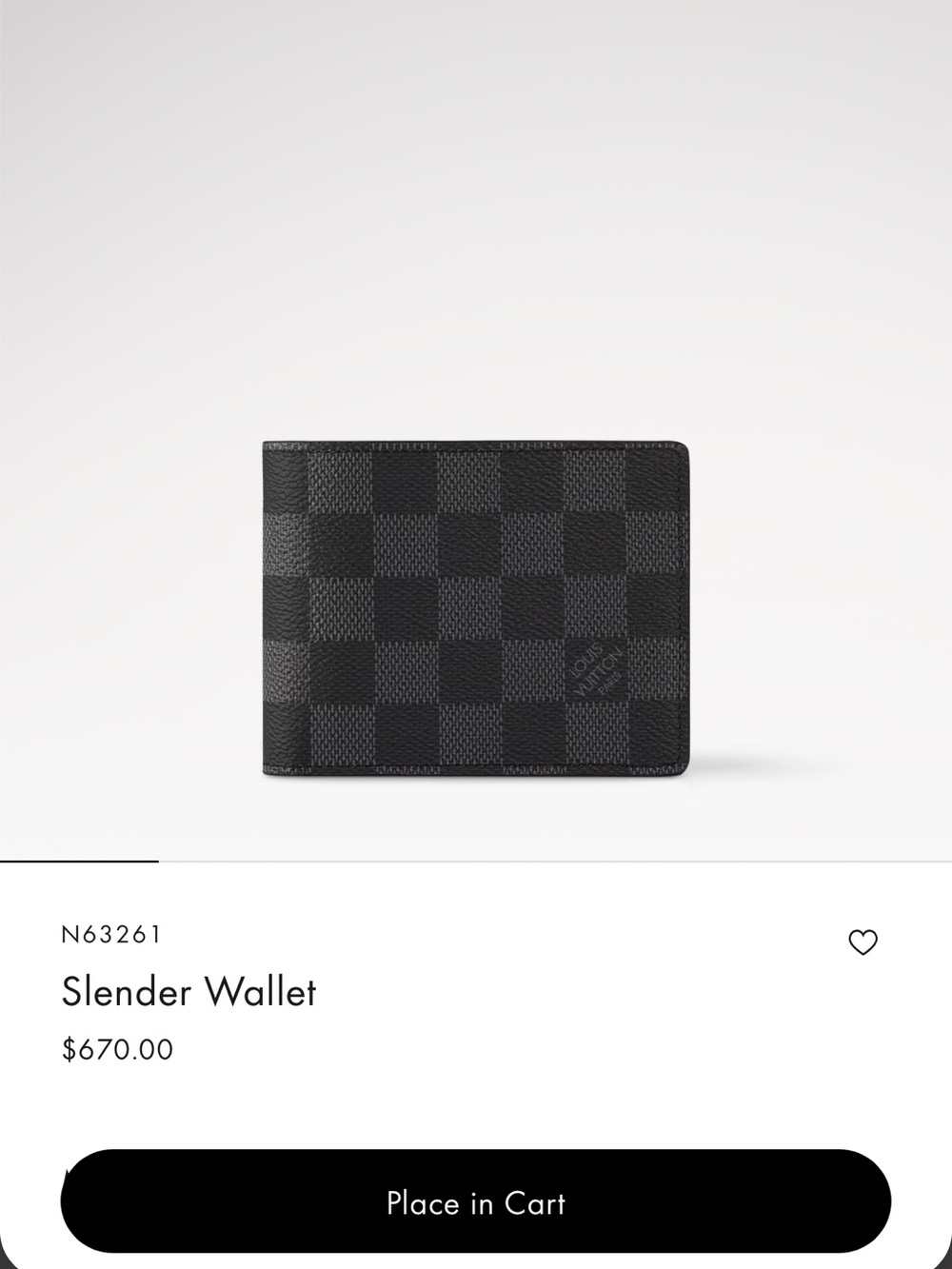 BRAND NEW NEVER USED Louis Vuitton Black Slender Card Wallet